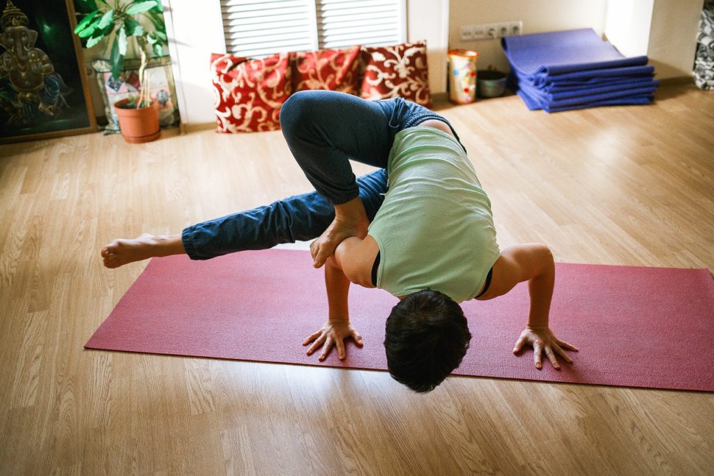 Balance Yoga and Running Crazy Pose