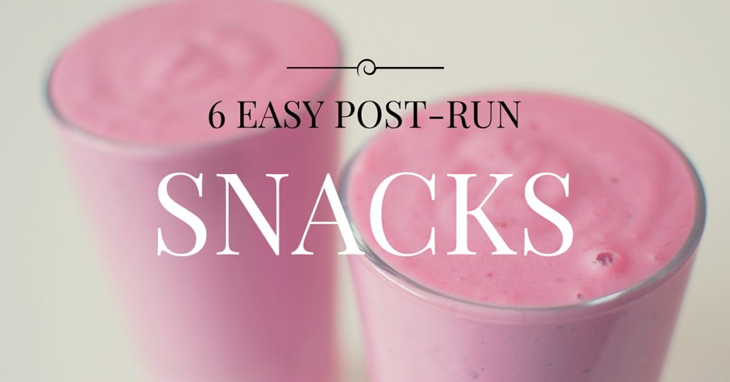 Easy Post Run Snacks Title