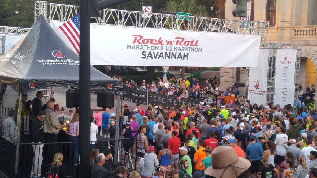 2016 Savannah Marathon Recap Starting Line